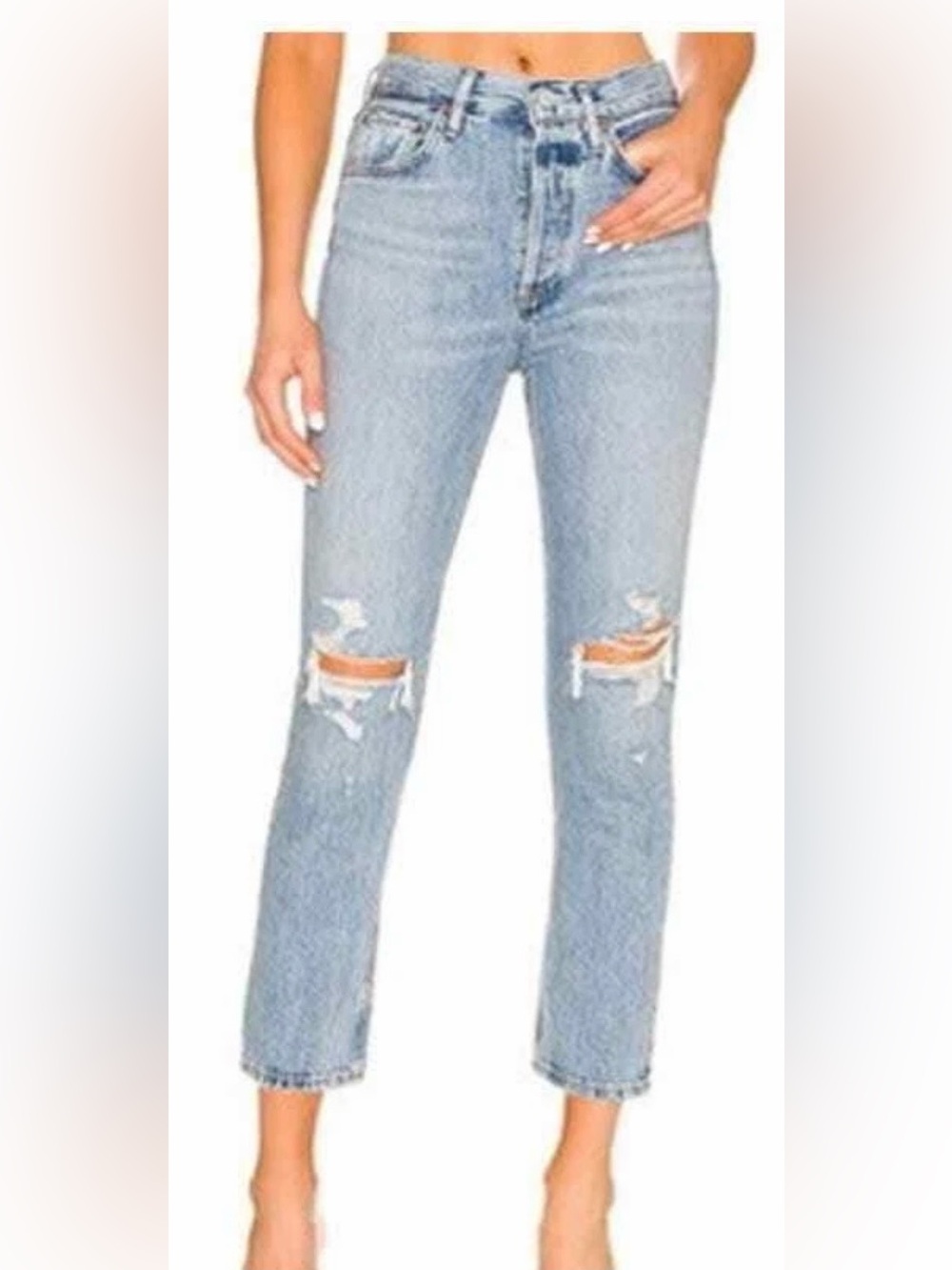AGOLDE Riley High-Rise Straight Crop Jeans –
Size 26